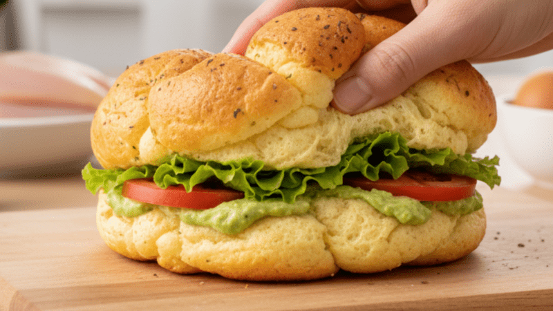 Pão de Nuvem Salgado sem farinha com mais proteína que 3 ovos 4.9 (47)