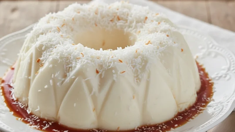 Pudim de Coco Fit com gelatina