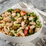 Salada de Grão-de-Bico com Atum