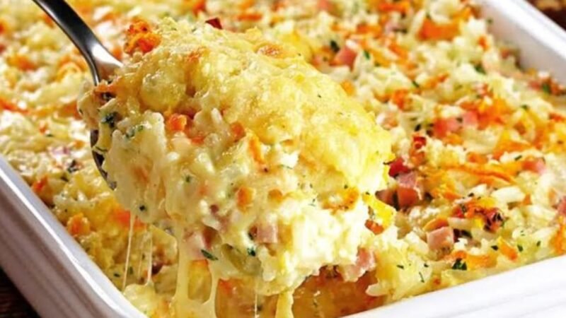 Arroz de Frango Cremoso de Forno: O Gratinado Irresistível 4.9 (176)