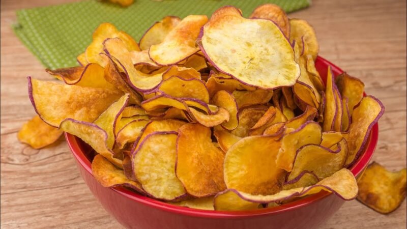 Chips de Batata Doce Assada Crocante: A Receita Perfeita Sem Óleo e Sem Erro 4.9 (98)