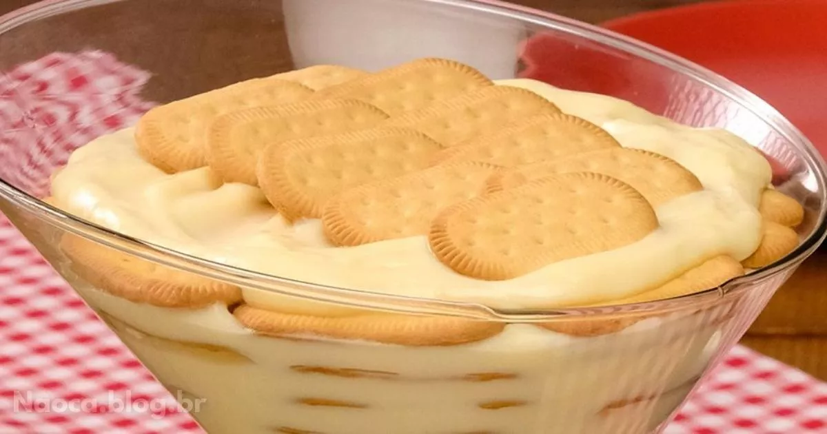 Receita de pavê de bolacha de maizena para o Dia das Mães